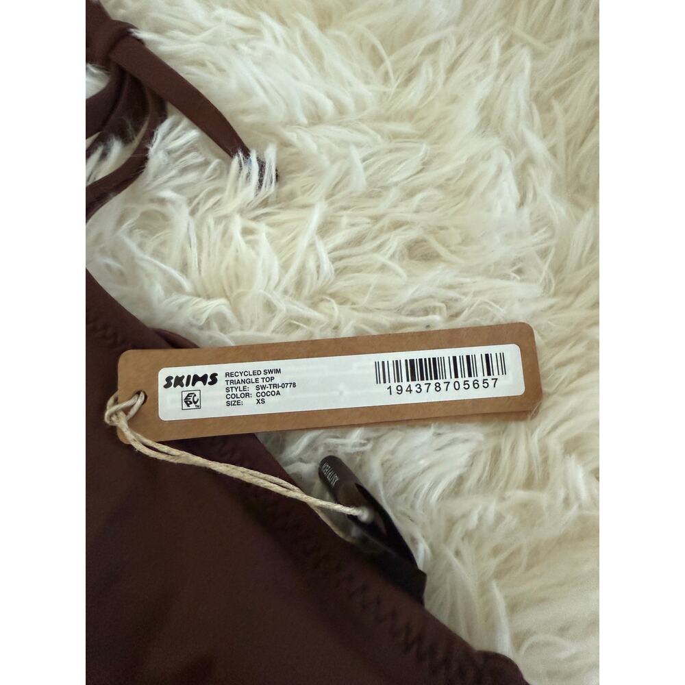 NWT Skims Triangle Bikini Top and Dippy Tie Bottom Cocoa Size XS - Picture 5 of 6